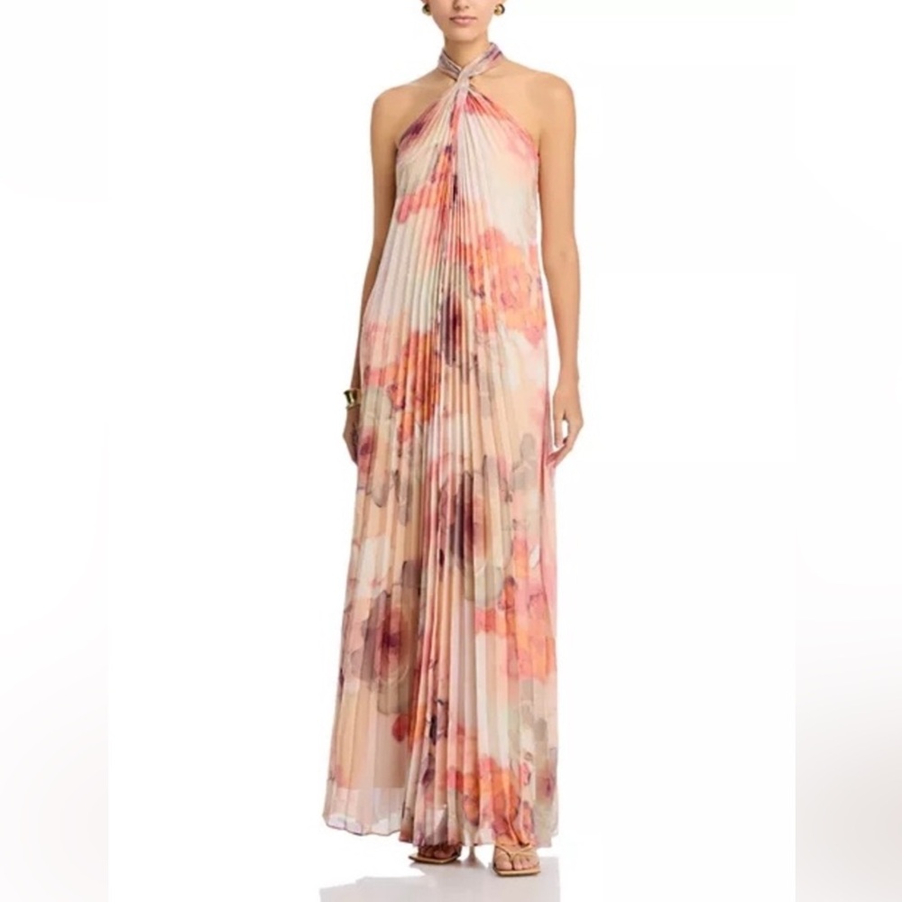 NWT Ungaro Ira maxi floral halter dress size 2